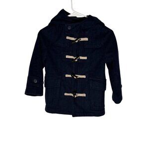 Gap Kids Wool Blend Duffel Peacoat Girls Size XS in True Indigo Navy Blue - EUC!